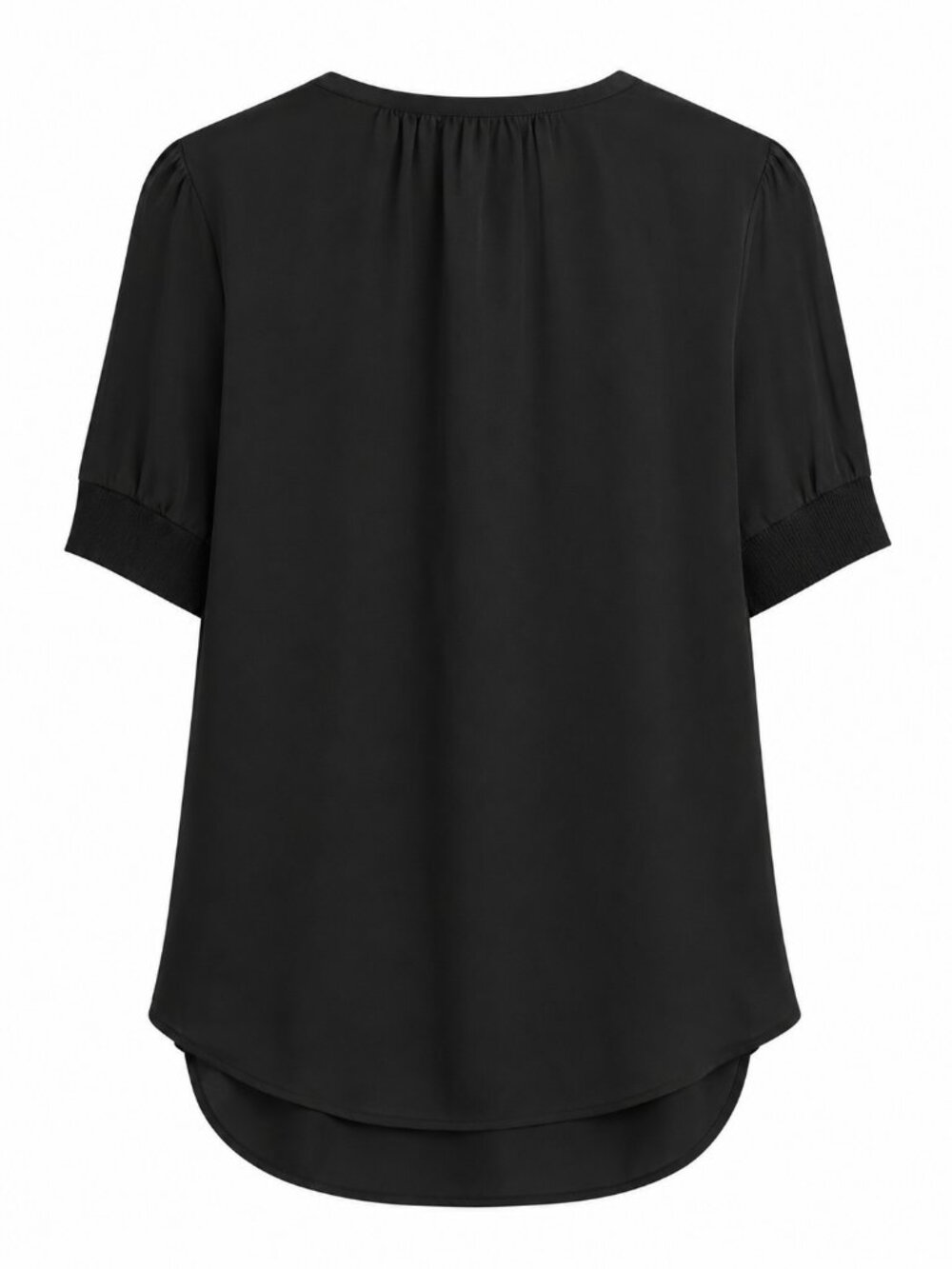 Catherine Malandrino Black Short Sleeve Top Size L NWT - Picture 6 of 6
